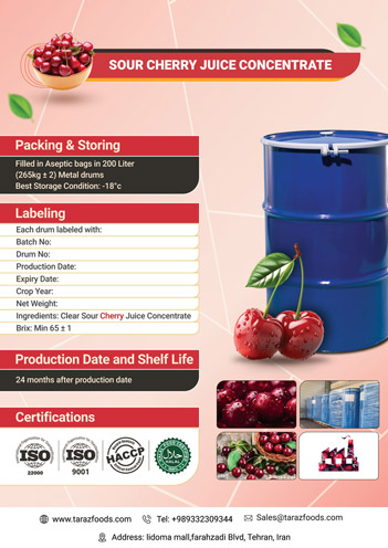 sour cherry concentrate catalog