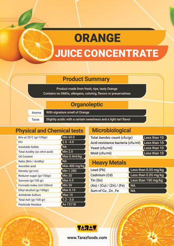 orange concentrate catalog