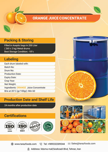 orange concentrate catalog